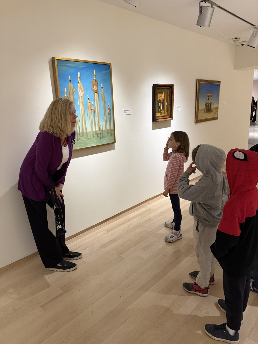 Phoenix Art Museum — students examining a surrealist painting